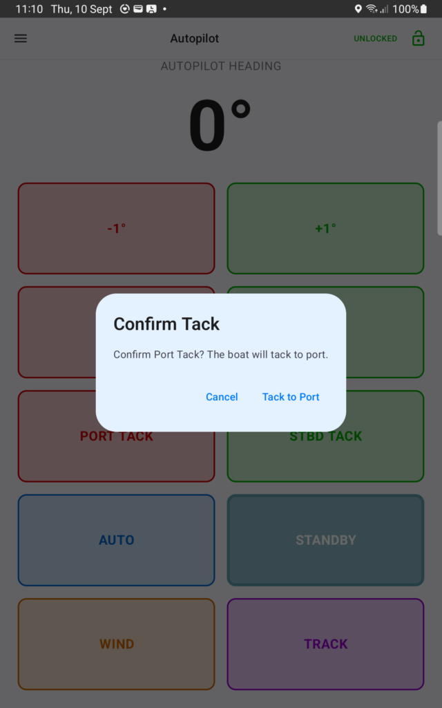 A tap on Tack asks first, and sends nothing until you confirm